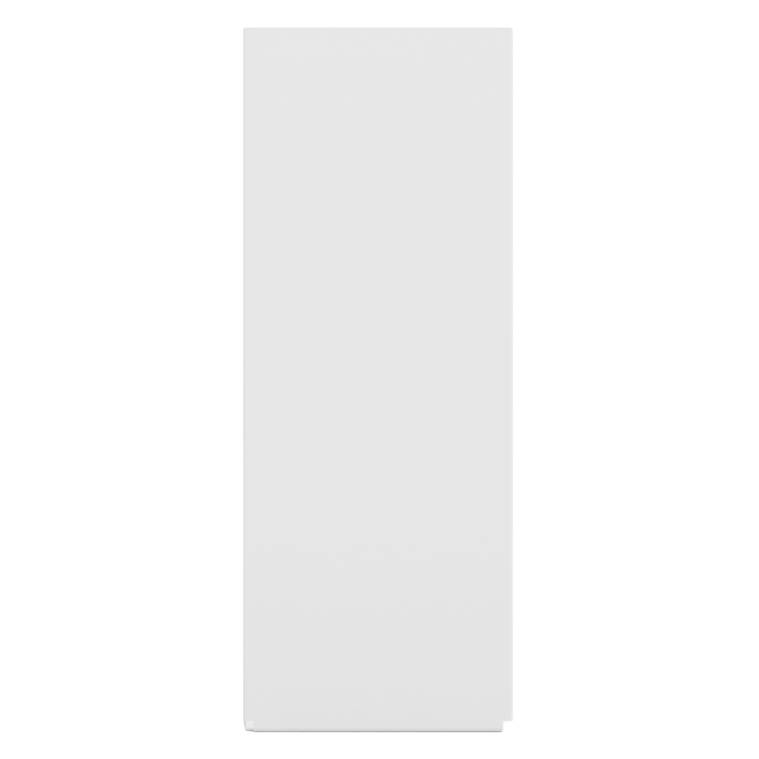 Glove Dispenser. Single, White Steel, cabinet mount, with through-holes to mount to the inside of a cabinet door. Empty, left side