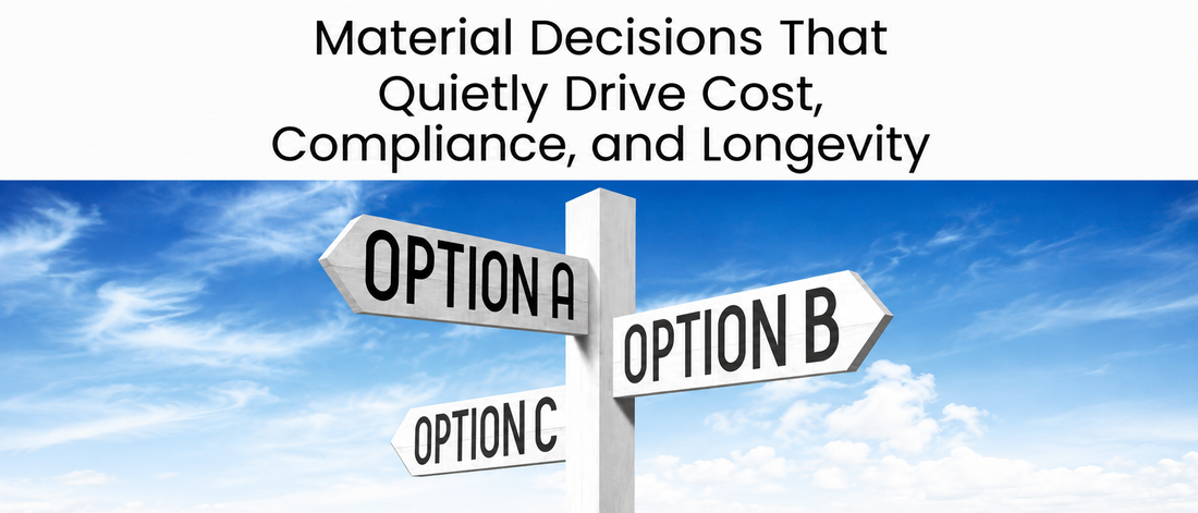 Material Decisions That Quietly Drive Cost, Compliance, and Longevity