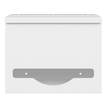 Single, Lidded, Bulk PPE dispenser-White-Empty. 