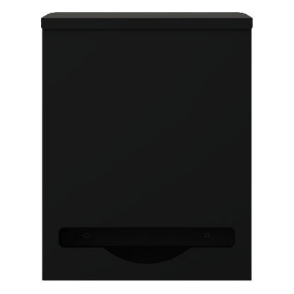 Single, Lidded, Bulk PPE dispenser-Black, empty.