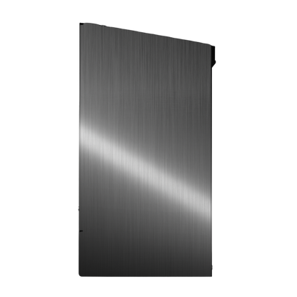 Bulk Dispenser, Triple, Stainless Steel, wall mount. Divided, 3 compartments. Empty, left side