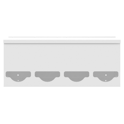 Quad, Lidded, Bulk PPE dispenser-White-Empty