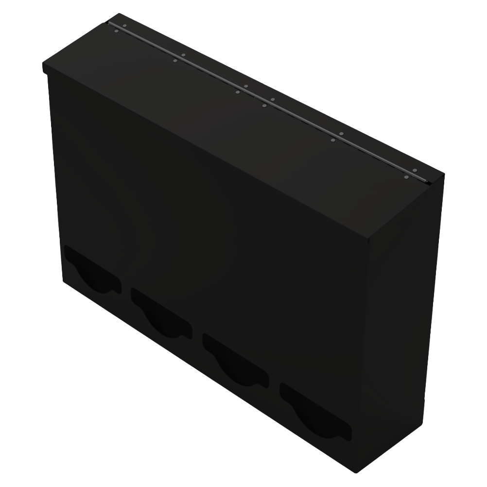 Bulk Dispenser-Quad-Tall-Steel-Black
