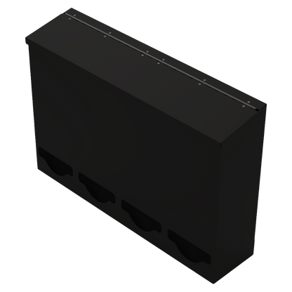 Bulk Dispenser-Quad-Tall-Steel-Black