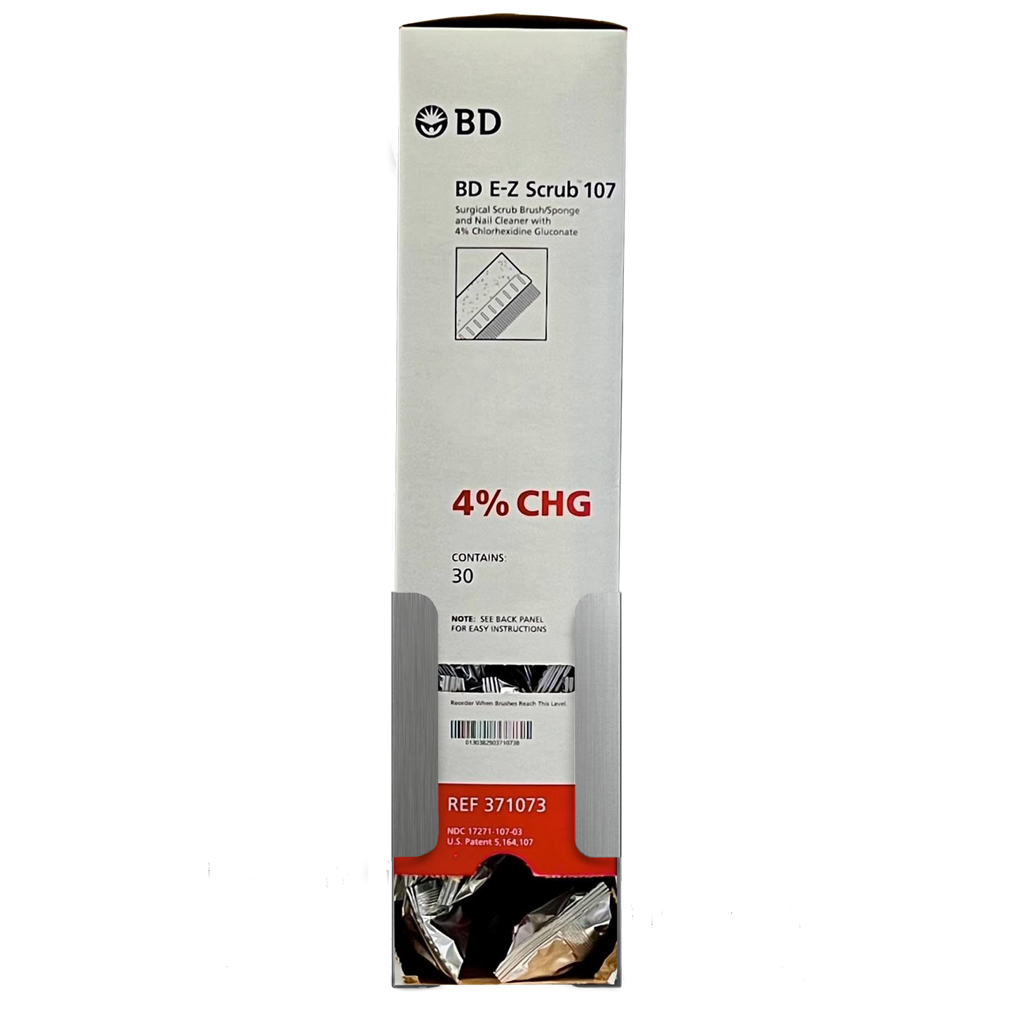Scrub Brush Dispenser-Single-Stainless Steel