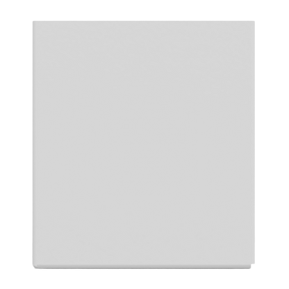 Face Mask Dispenser, Single, White Steel, wall mount. Left side, empty