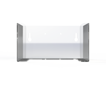 Clear PETG plastic mask dispenser, empty.