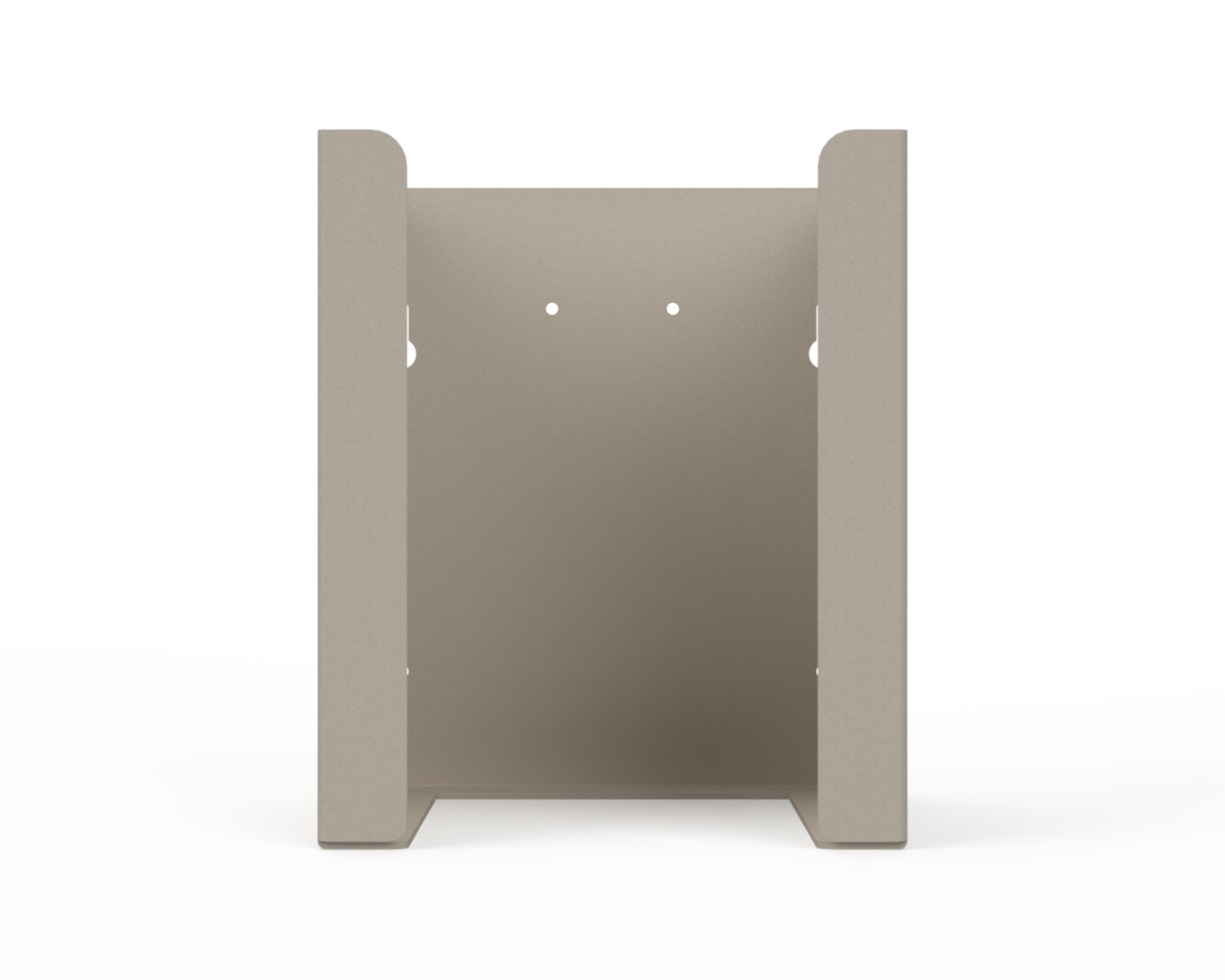 ABS Double Mask dispenser. Front Facing, Empty.