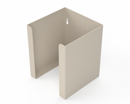 ABS Double Mask dispenser. Front Facing and angled slightly left, Empty.