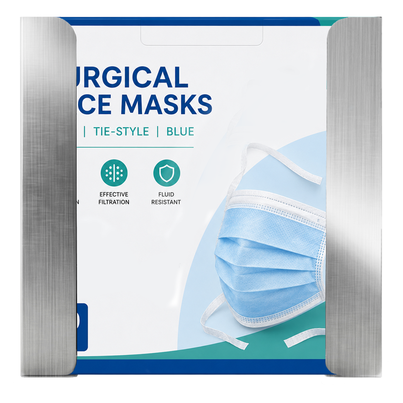 Mask Dispenser-Tie Style-Single-Stainless Steel