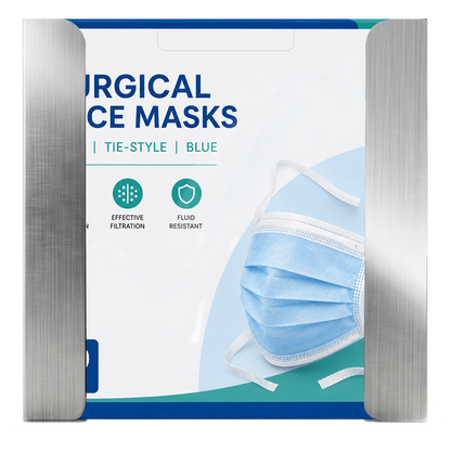 Mask Dispenser-Tie Style-Single-Stainless Steel