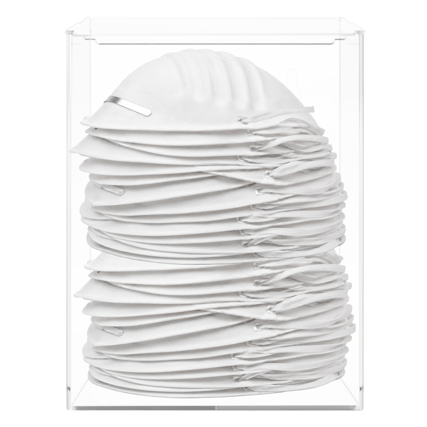 Mask Dispenser-Bulk-Cone Style-PETG-Clear