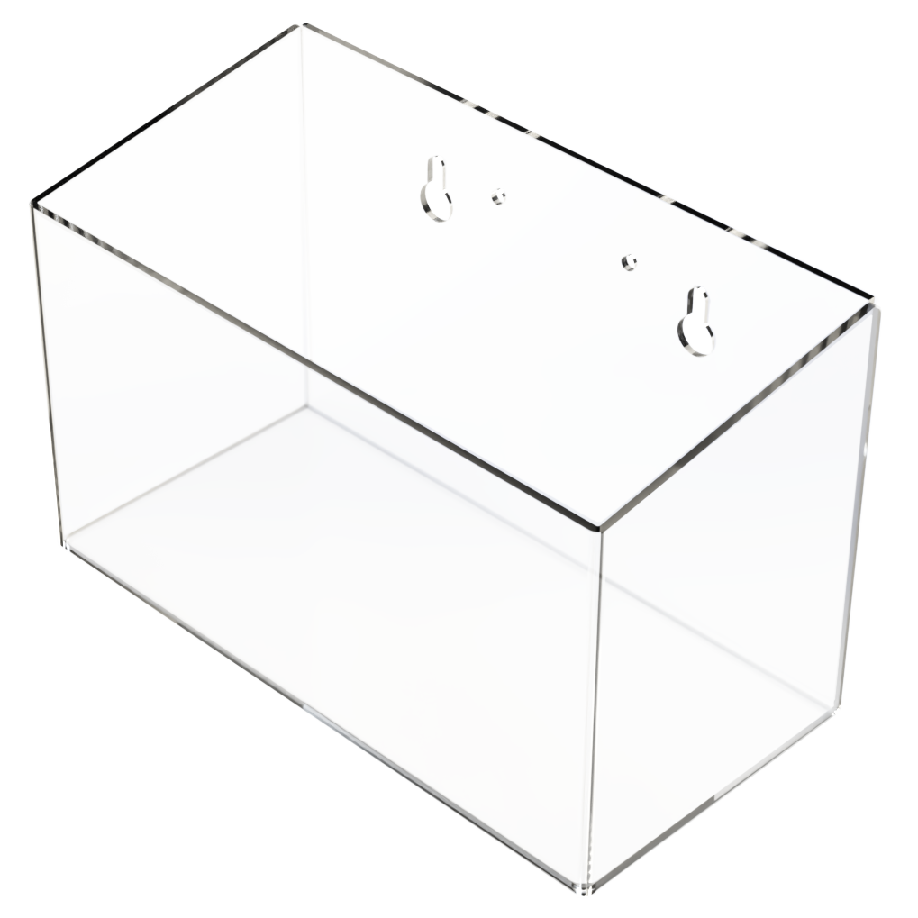Mask Dispenser-Bulk-No Lid-Earloop Style-PETG-Clear