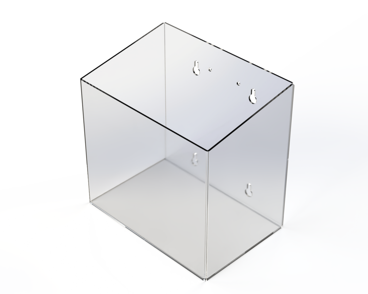 Empty, single, bulk dispenser, no lid. facing front and angled slightly left.