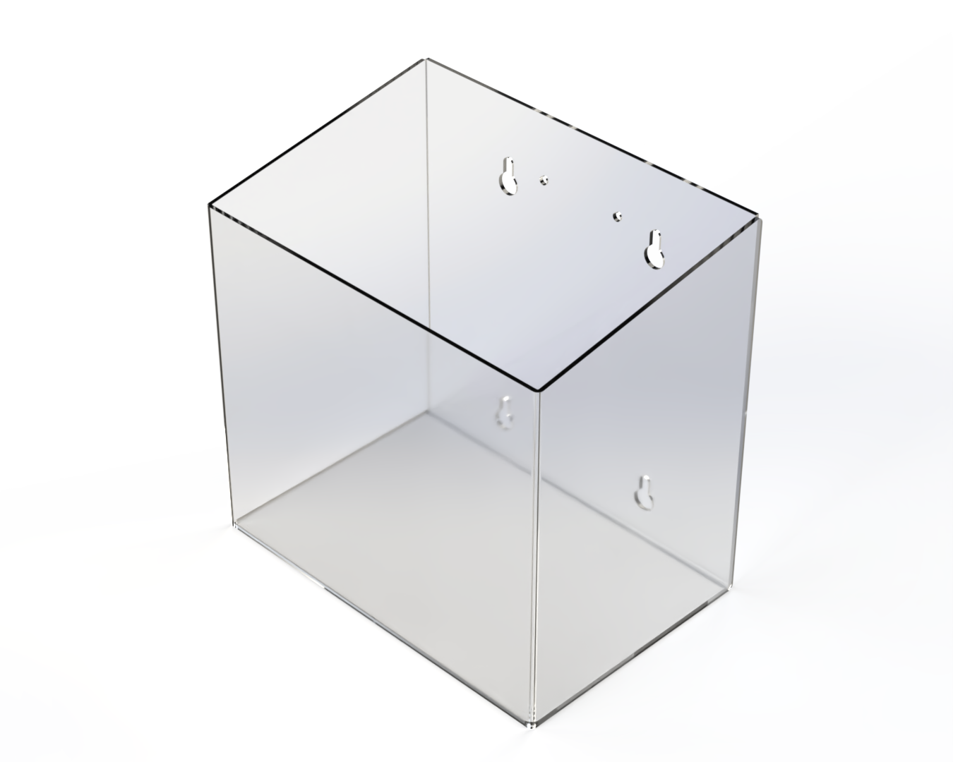 Empty, single, bulk dispenser, no lid. facing front and angled slightly left.