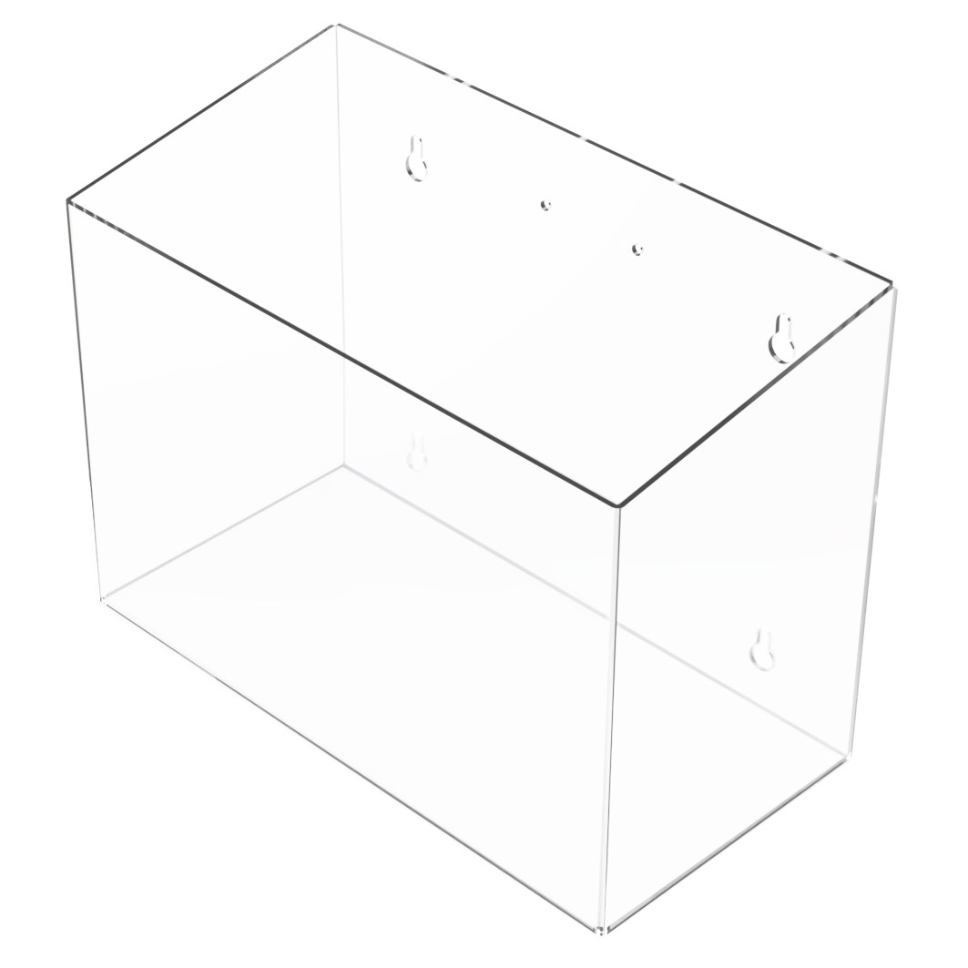 Mask Dispenser-Bulk-No Lid-Faceshield Style-PETG-Clear
