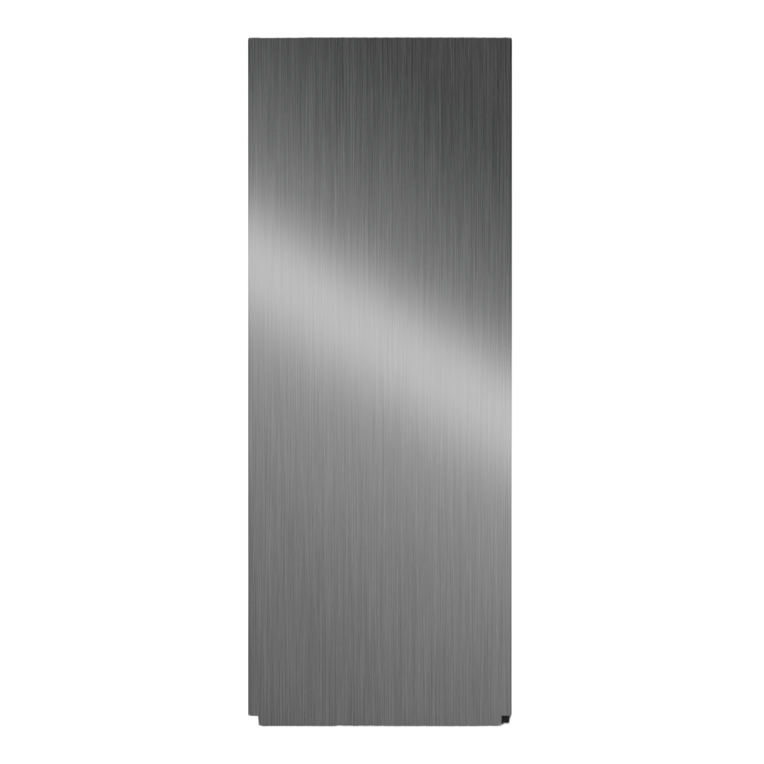 Stainless Steel single glove dispenser, empty. Right side view.