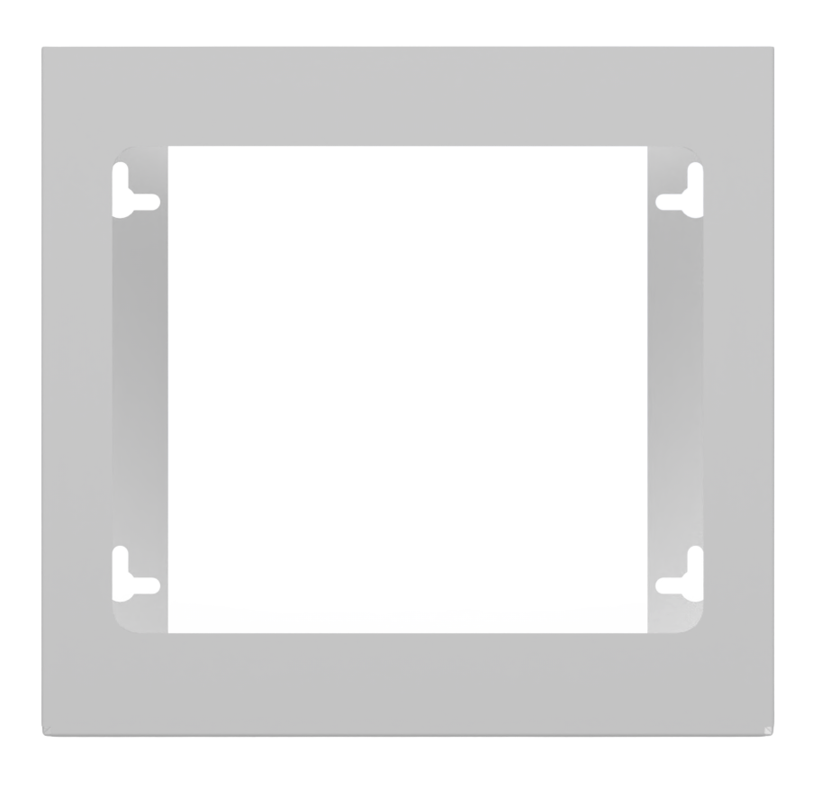 Glove Dispenser. Double, White Steel, non-divided, wall mount. front facing, empty.
