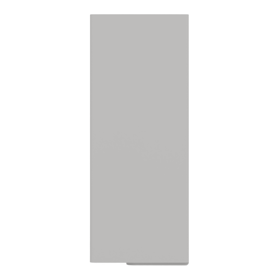 Glove Dispenser, Double, Beige ABS plastic, wall mount, divided with hourglass cutouts for dispensing. Left side, empty