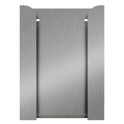 Glove Dispenser, Stainless Steel, Triple, wall-mount. non-divided, stackable. front facing, vertical , empty. 