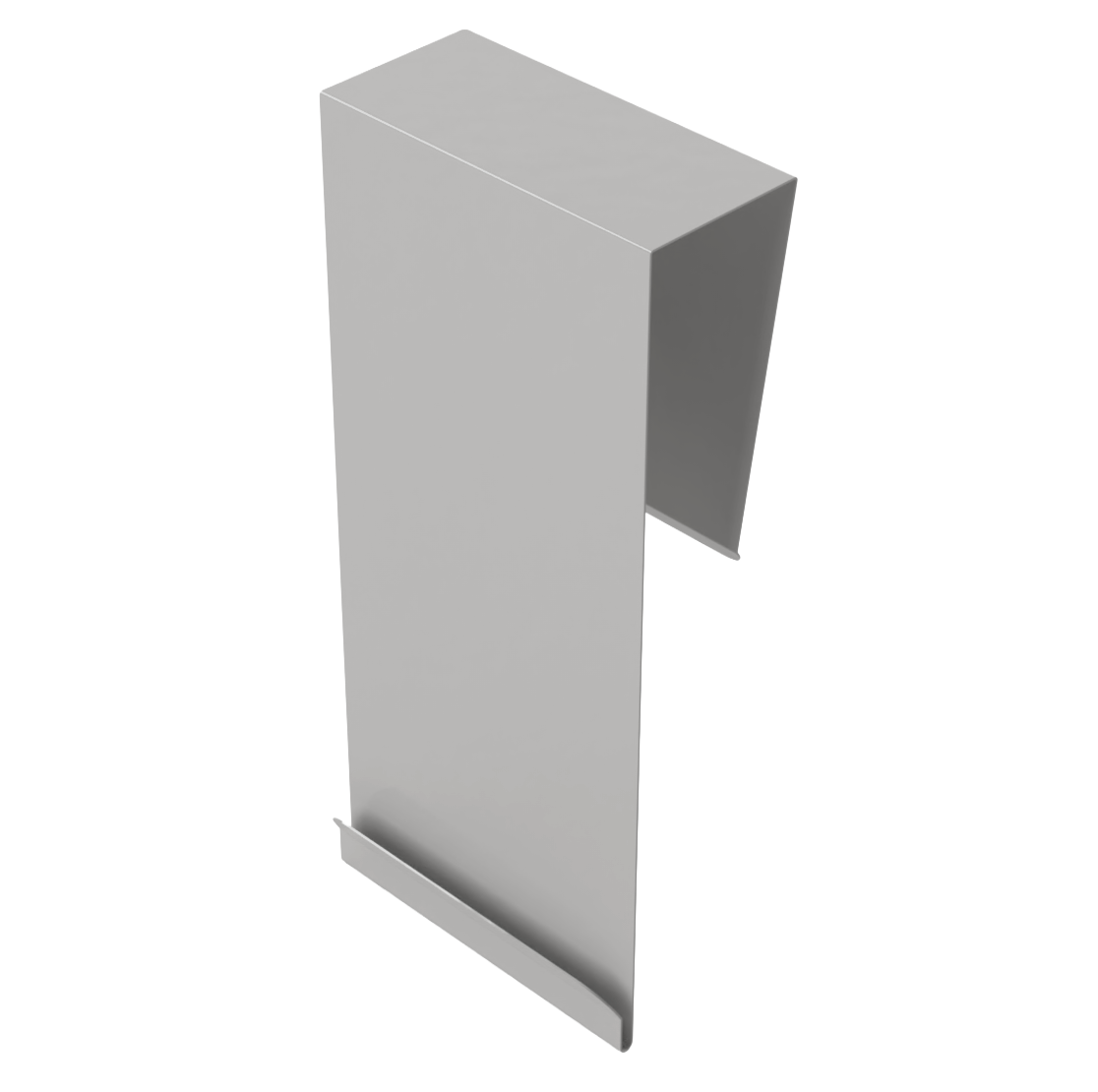 Beige, metal, wreath style door hanger for Origin protection system, side view.