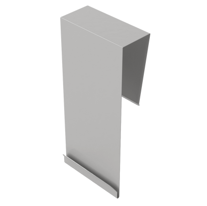 Beige, metal, wreath style door hanger for Origin protection system, side view.