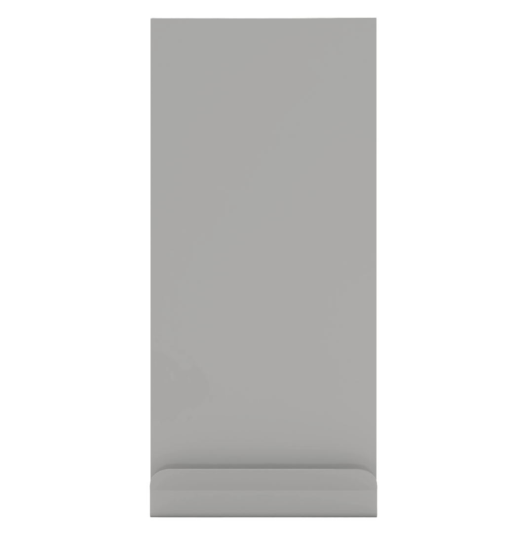 Beige, metal, wreath style door hanger for Origin protection system, front view.