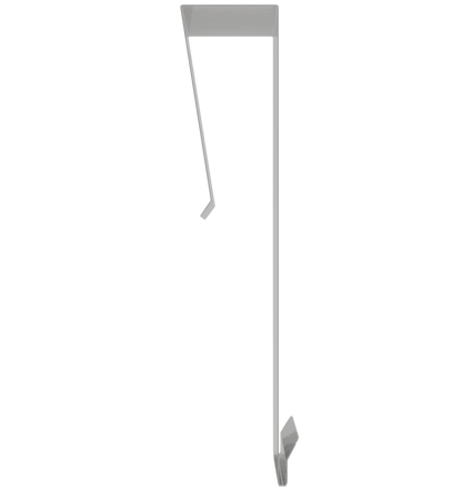 Beige, metal, wreath style door hanger for Origin protection system, side view.