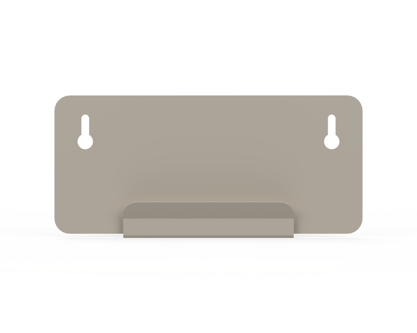 Beige, wall hanger 2 keyholes for mounting. Front Facing
