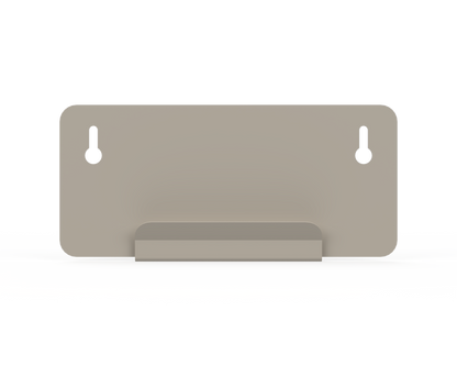 Beige, wall hanger 2 keyholes for mounting. Front Facing