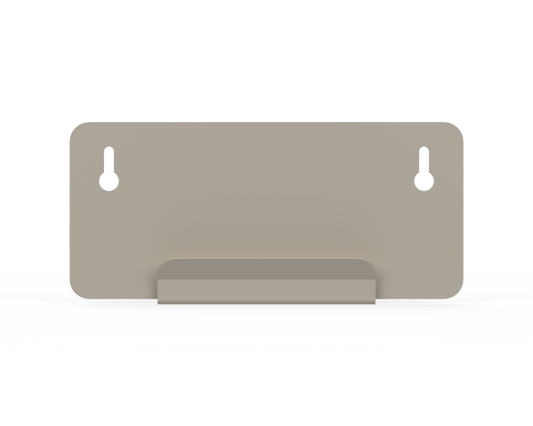 Beige, wall hanger 2 keyholes for mounting. Front Facing