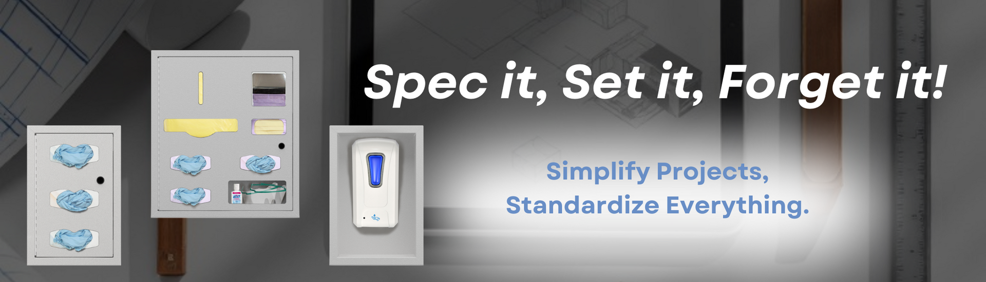 Semi-Recessed Dispensers